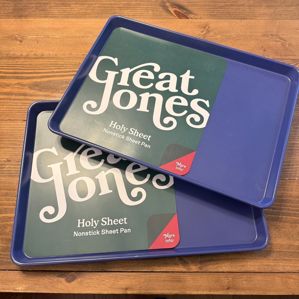 Great Jones Holy Sheet Pans Non-Stick Baking Half Sheet Blueberry Blue LOT OF‎ 2